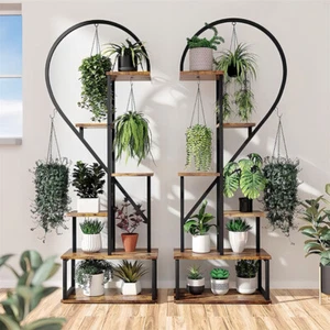 XXL Pflanzenregal Blumentreppe Massivholz Mehrstufig Herzförmig Blumenständer DE - Bild 1 von 9