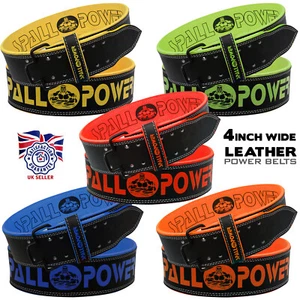 Weight Lifting Power Leather Lever Belt Gym Training Bodybuilding Belt 5 Colors - Picture 1 of 7