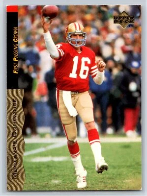 1995 Upper Deck Joe Montana Box Set First Passing Crown San Francisco 49ers #16 - Image 1 of 2