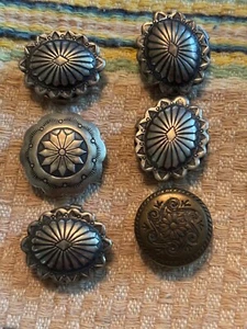 Vintage Southwestern Sterling Silber Geist Bär - Knopf Abdeckungen - Bild 1 von 6