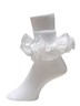 GIRLS BIG FULL RUFFLE SOCKS!!! (White w/ White Trim) PAGEANT FANFARE ...