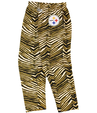Zubaz Pittsburgh Steelers NFL Men's Zebra Left Hip Logo Lounge Pant Size Small Cover