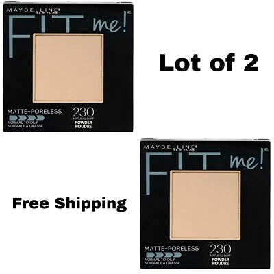 Maybelline New York Fit Me Matte Poreless Powder 230 Natural Buff New 2-pack - Image 1 of 4