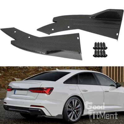 Kohlefaser Heckdiffusor spoilerlippe Splitter Canard-Schutz Für Audi A6 4G C7 - Bild 1 von 4
