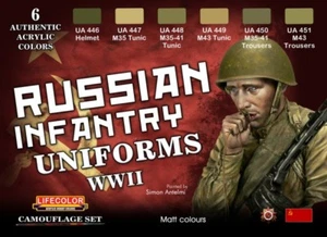 Juego de uniformes de infantería rusos Lifecolor #LFC-CS42 de la Segunda Guerra Mundial pintura acrílica - Imagen 1 de 1