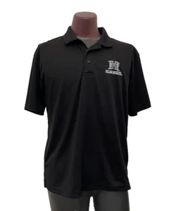 Camisa polo grande negra elástica bordada de la Universidad de Hawaii para hombre H y Hawaii - Imagen 1 de 6