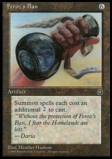 1x Feroz's Ban Homelands MtG Magic Artifact Rare 1 x1 Card Cards