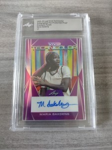 2023 Leaf Vivid Maria Gakdeng PURPLE AUTO Pre Production Proof 1/1 BOSTON COLLEG