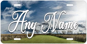 Natur Land Feld personalisiert Neuheit Auto KFZ Nummernschild beliebiger Name - Bild 1 von 3