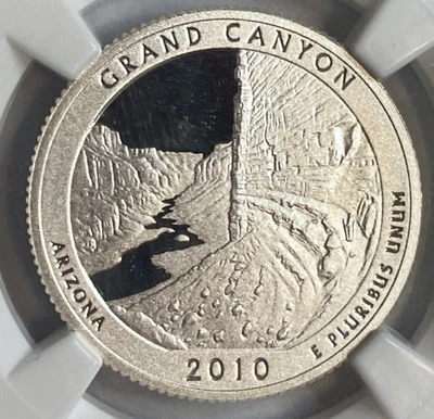 2010 S - Grand Canyon National Park Silver Quarter - NGC PF 70 Ultra Cameo - Image 1 of 4