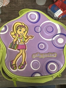 Vintage Polly Pocket 2004 Tragetasche Tasche lila-grün Blumenform - Bild 1 von 7