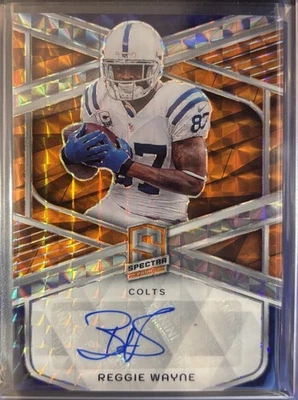 2024 Panini Spectra - Signatures Reggie Wayne #SIG-48 Neon Orange Prizm /10 (AU) - Image 1 of 2