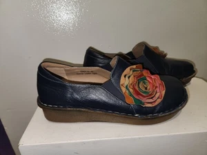 Mocasines Spring Step L'artiste Comfort Cuero Emilia Flor EU 40 / Talla 9 Azul - Imagen 1 de 9