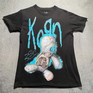 Korn T-Shirt Men's Small Black Graphic Print Cotton Rock Band Tee - Picture 1 of 8