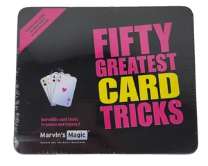 Fifty Greatest Card Tricks Marvins Magic Adults Kids Magician in Tin New Sealed - Picture 1 of 3