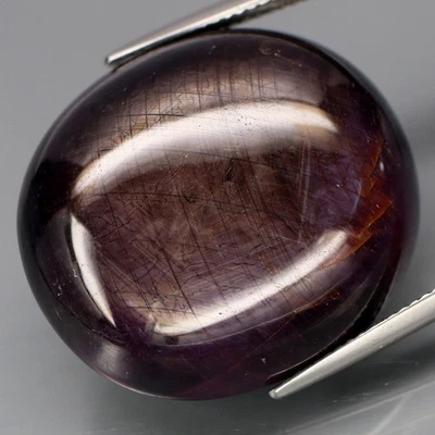 91.26Ct.UNHEATED! Natural JUMBO Purplish Red Ruby Winza,Tanzania Oval Cabochon - Image 1 of 4