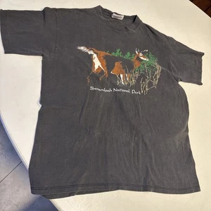 VTG Shenandoah National Park Nature Shirt Mens Large Single Stitch Animals - Picture 1 of 8