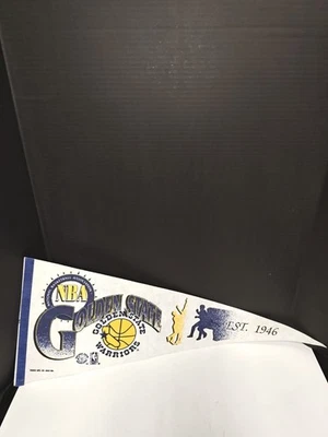 Banderín oficial de baloncesto de la NBA de los Golden State Warriors de colección de California 1992 Foto 1 de 4