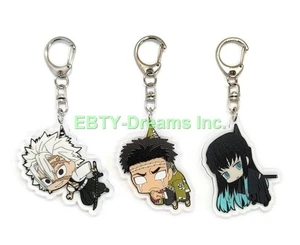 Set of 3 Demon Anime Acrylic Keychain Tokitou Muichirou Gyomei Sanemi v1 - Picture 1 of 2