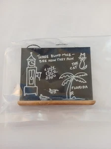 Vintage Puppenhaus Miniatur 1" Maßstab Kreidetafel - Bild 1 von 3