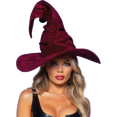 Velvet Ruched Witch Hat - Morris Costumes - Image 1 of 2