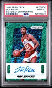 2024-25 Prizm Deca DOC RIVERS Signatures Green Shimmer FOTL /25 PSA 10 Auto - Picture 1 of 4