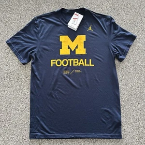 Nike Jordan Michigan Wolverines Football Practice Shirt Mens Size XXL Navy - Picture 1 of 4