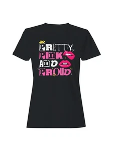 Pretty Pink and Proud Lips Design Women's T-shirt - Picture 1 of 6