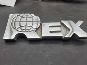 Vintage REX Rexnord Milwaukee Wi Metal Cast Sign Badge Industrial Early Global - Picture 1 of 6