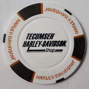 Ficha de póker TECUMSEH HARLEY-DAVIDSON (MI) blanca/negra - Imagen 1 de 2