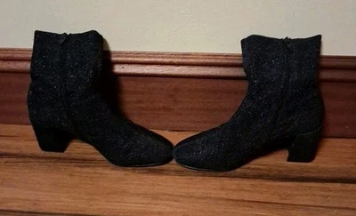 Pedro Garcia Negro Brillo Brillo Tacón al Tobillo Calcetín Botines Talla EU 37 US 7 Foto 1 de 4