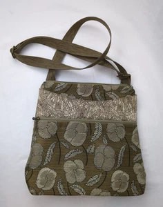 Maruca Crossbody Pocket Bag Brown Tan Tapestry 11" Handmade In Colorado Floral - Bild 1 von 14