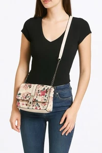 Ladies GUESS RAVENELL designer floral Purse Shoulder Or Crossbody Handbag - Picture 1 of 14