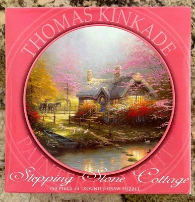 Older Ceaco puzzle; Stepping Stone Cottage, Thomas Kinkade; 750 pcs  2943-11 - Image 1 of 2