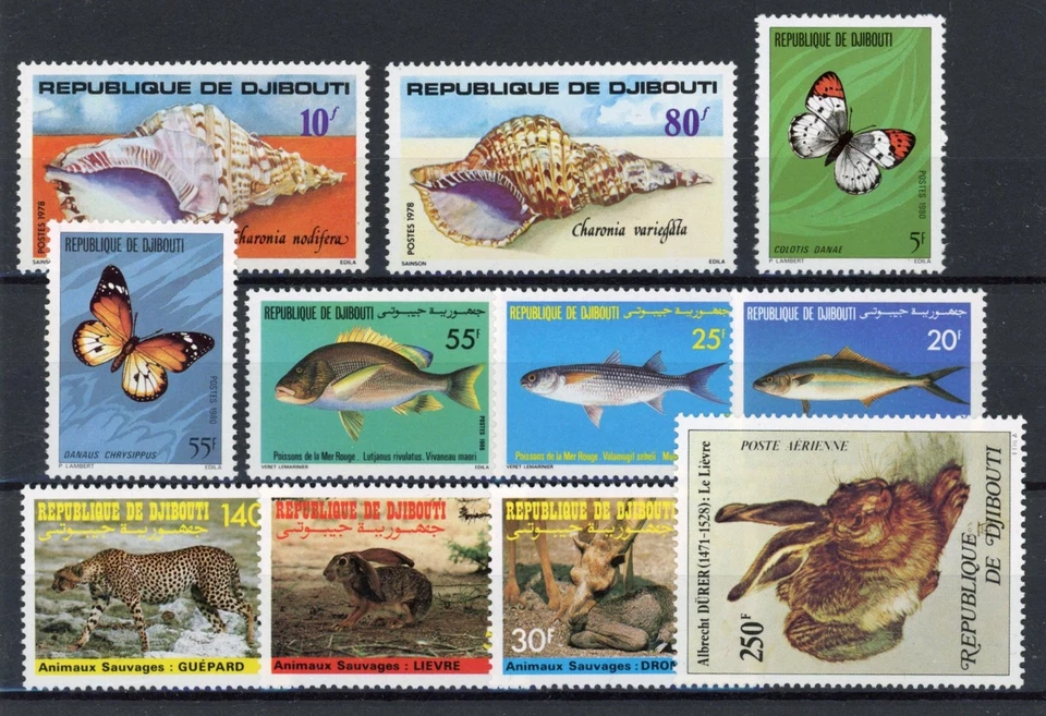 [82.870] Djibouti: buen lote de estampillas MNH muy finas Foto 1 de 1