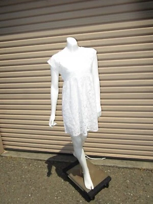 Vestido Top Niñas Blanco Encaje Transparente Margarita Boho Lindo País Rústico Granja SO Juventud 12 Foto 1 de 4