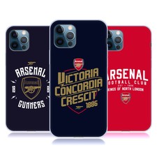 OFFICIAL ARSENAL FC TYPOGRAPHY SOFT GEL PHONE CASE FOR APPLE iPHONE PHONES