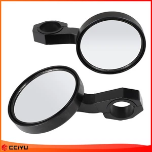 ATV UTV Round Side Rear View Pair Mirrors w/ 1.75" Clamp For Polaris RZR Ranger - Picture 1 of 6
