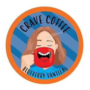 Crave Beverages Blueberry Vanilla Flavored Coffee Pods, Keurig 2.0,100 Count - Picture 1 of 10