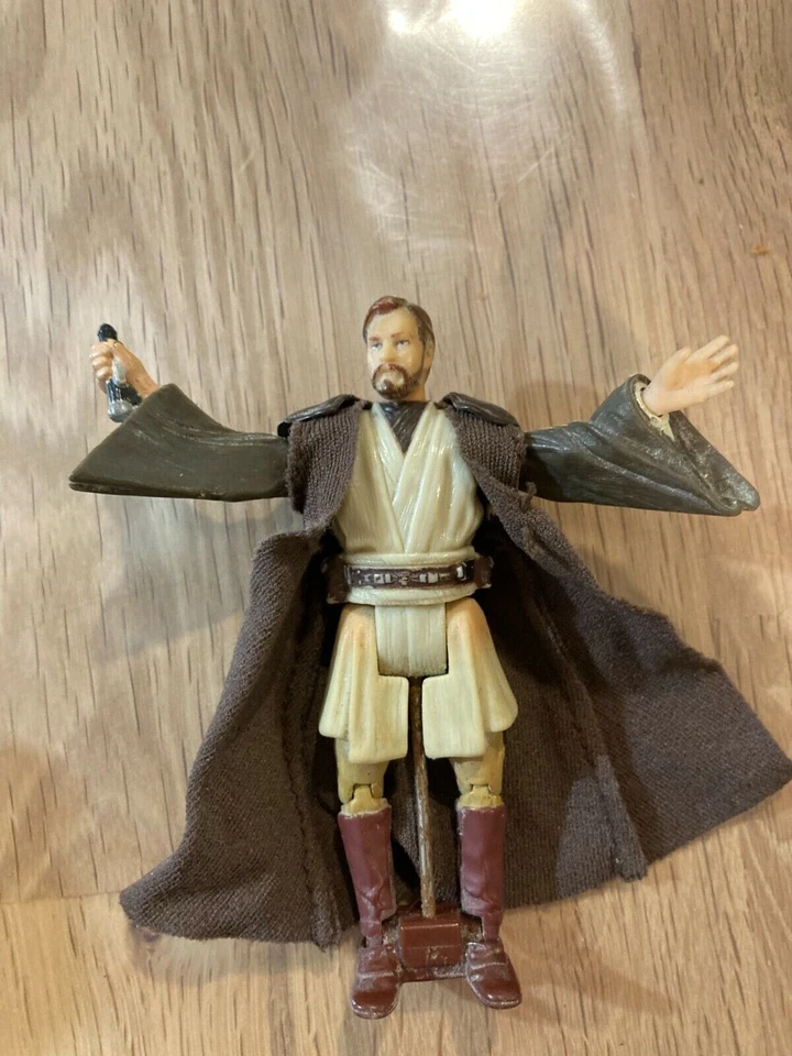 star wars figurine Obi-wan Kenobi maitre jedi rots deluxe 10cm - Photo 1/1