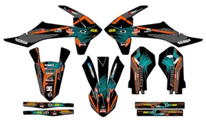2020-2024 SX-E5 PODIUM Schwarzes Senge Grafikset Kompatibel Mit KTM - Picture 1 of 10