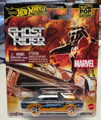 Hot Wheels Premium Pop Culture Marvel Ghost Rider Charger - Image 1 of 3