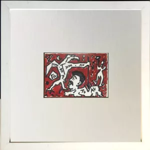 A.R. PENCK Schl-au-au HAND-SIGNIERT, signed Postkarte mit Rahmen, GESCHENK - Bild 1 von 6