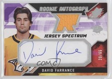 2021-22 SPx Rookie Auto Jersey Spectrum /65 David Farrance #DF Rookie Auto RC