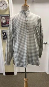 19th Century, Western Cowboy Repro. Cotton Collarless Shirt - SZ XL - 50" chest - Imagen 1 de 22