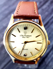 Rare Vintage Jules Jurgensen Gold Men’s 377 Champaign Diamond Dial Wristwatch!
