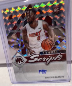 2021-22 Mosaic Rookie Scripts Auto Marcus Garrett RC prizm Miami Heat RS-MGA