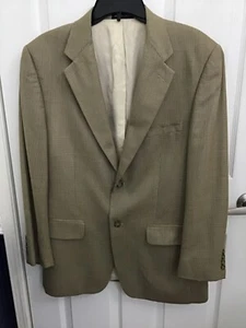 Oak Creek Men's Sport Coat Blazer Two Button Lt. Brown Check Silk/Wool 40 Reg - Picture 1 of 7