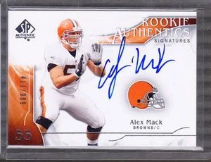 Alex Mack Rookie AUTO 2009 SP Authentic 303 # /999 HOF ? Cleveland Browns - Picture 1 of 1