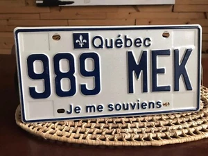 Quebec License Plate Canada 2000's Je me Souviens Name 989 MEK - Picture 1 of 1
